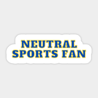 Neutral sports fan Sticker